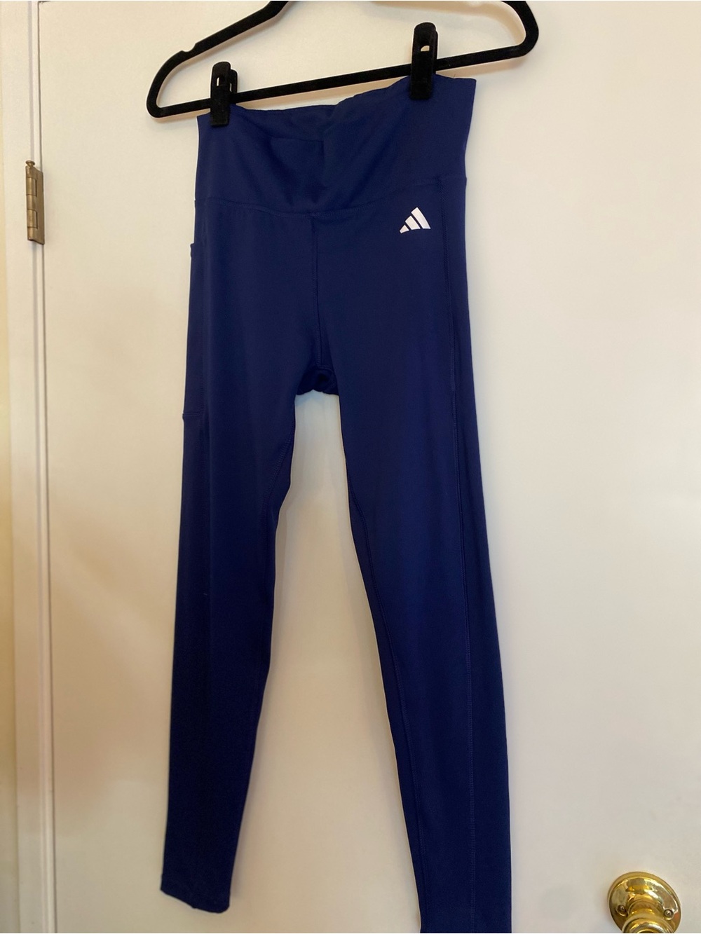 adidas Dark Blue Athletic High-Waist Leggings